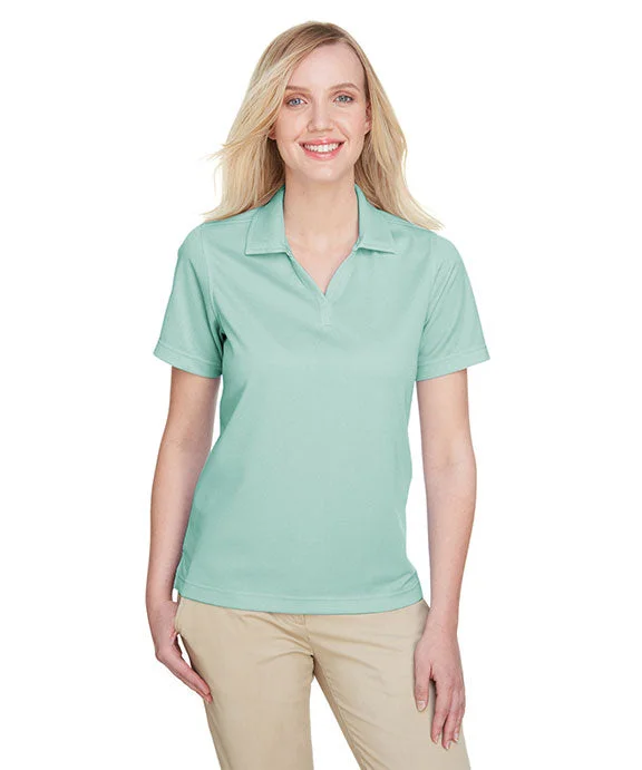 Patchwork SweatshirtsUC102W - UltraClub Ladies Cavalry Twill Performance Polo Shirt | White/Jade