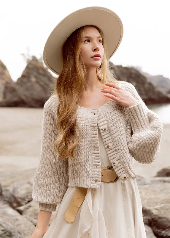 Minerva Cardigan in Ecru