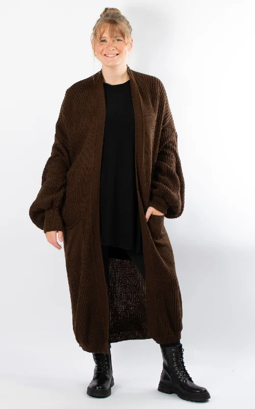 Ottie Oversized Cardigan | Brown