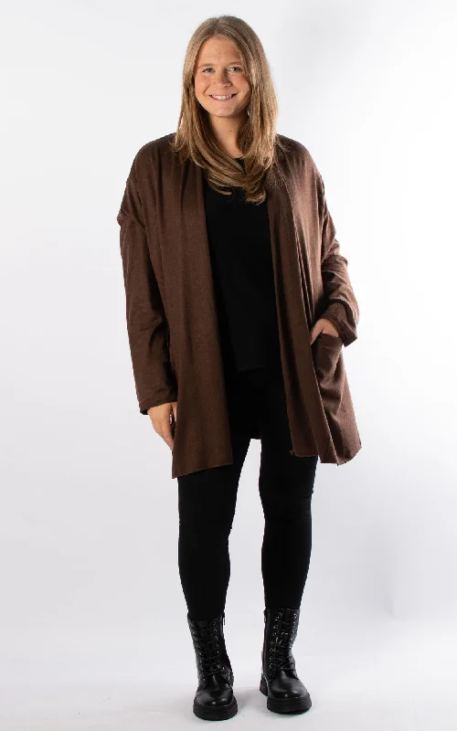 Soft Knit Cardigan | Chocolate