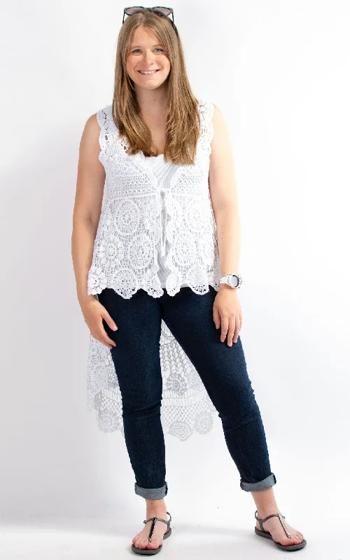 Vera Lace Cardigan | Medium | White