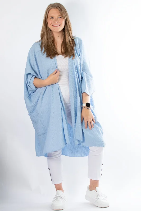 Zoe Waterfall Cardigan | Blue