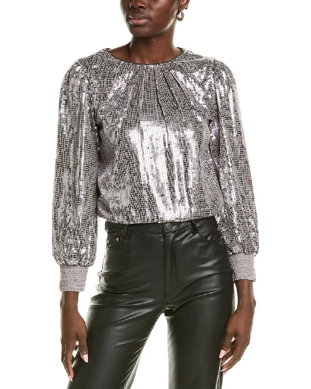 Alice + Olivia Avila Sequin Crop TopCroptopweb