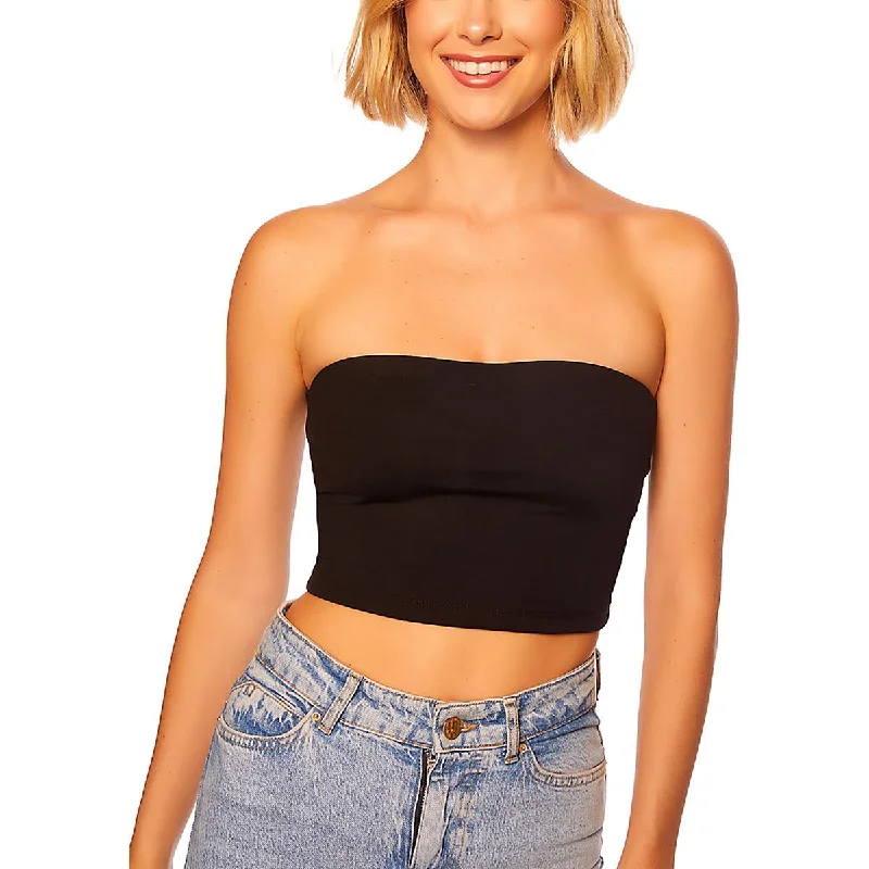 Womens Cropped Stretch Strapless TopCroptopprint