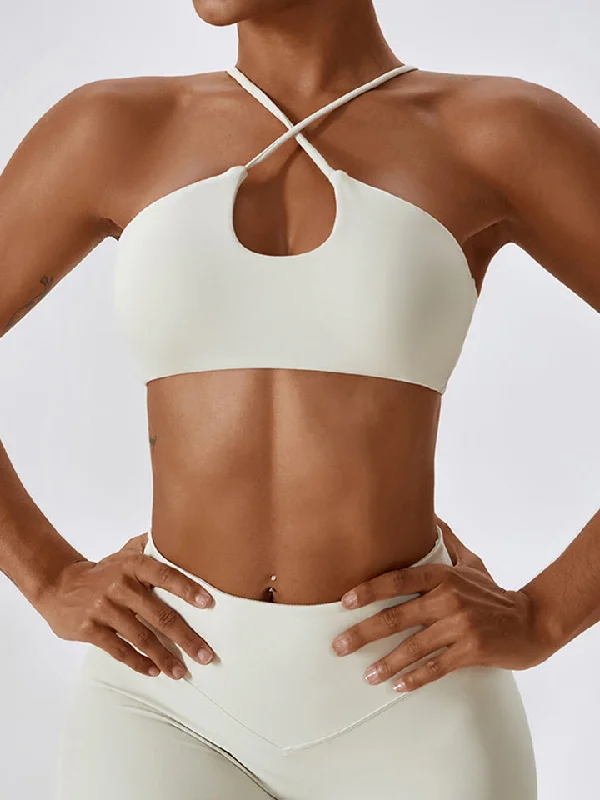 Cropped Halter Neck Sports BraCroptopwool