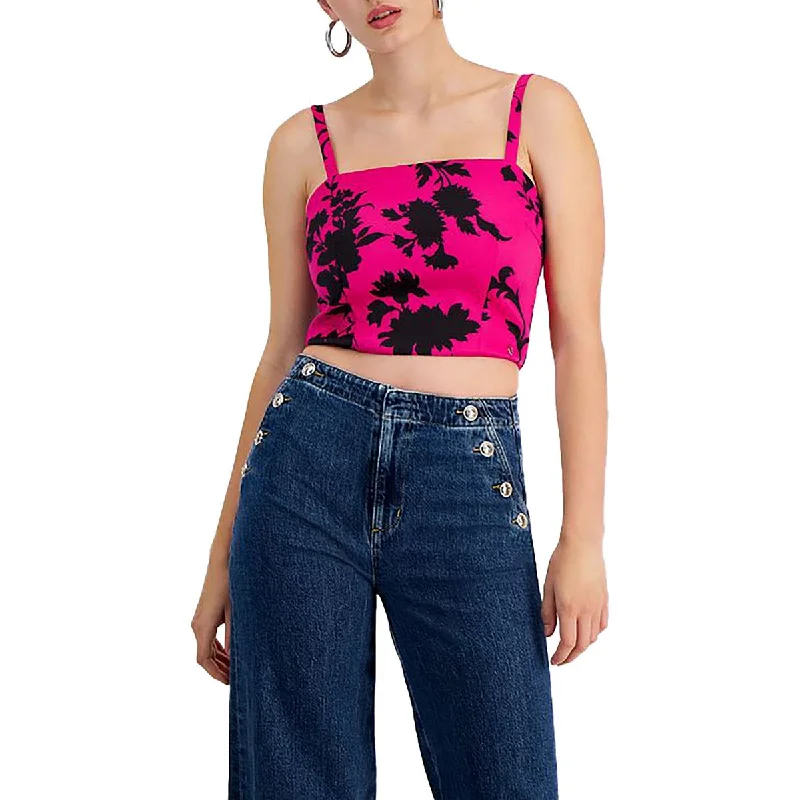 Guess Womens Printed Sleeveless CroppedCroptopblockchain