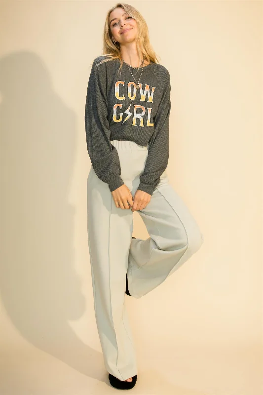 Hyfve Double Zero Cow Girl Crew Neck Crop TopCroptopmemory