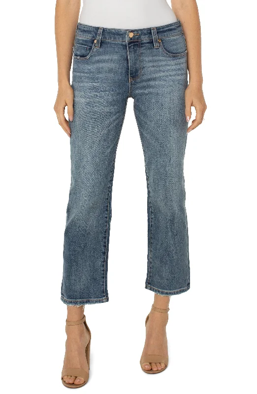 Liverpool Kennedy Crop Straight Leg Jean 27in Inseam In La BreaCroptopfashion