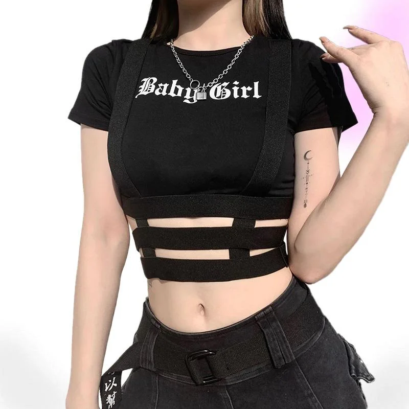 Baby Girl Gothic Crop TopCroptopcloud