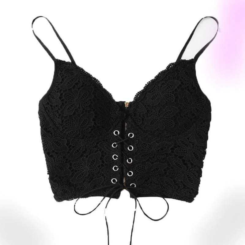 Lace Strap Crop TopCroptopmovement