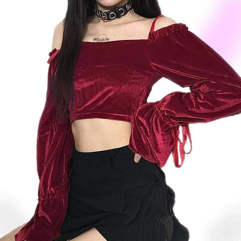 Red Velvet Gothic Crop TopCroptopculture